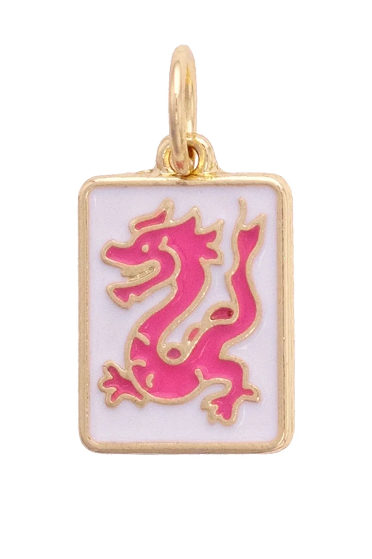 Dragon Mahjong Tile Charm