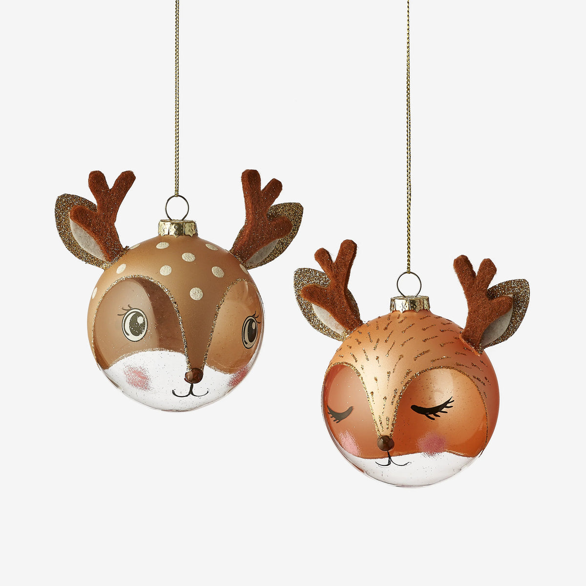 Deer Head Ornament - 2 Assorted
