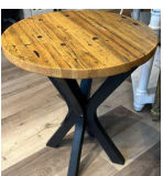 Small Round Telephone Table With Oak Top