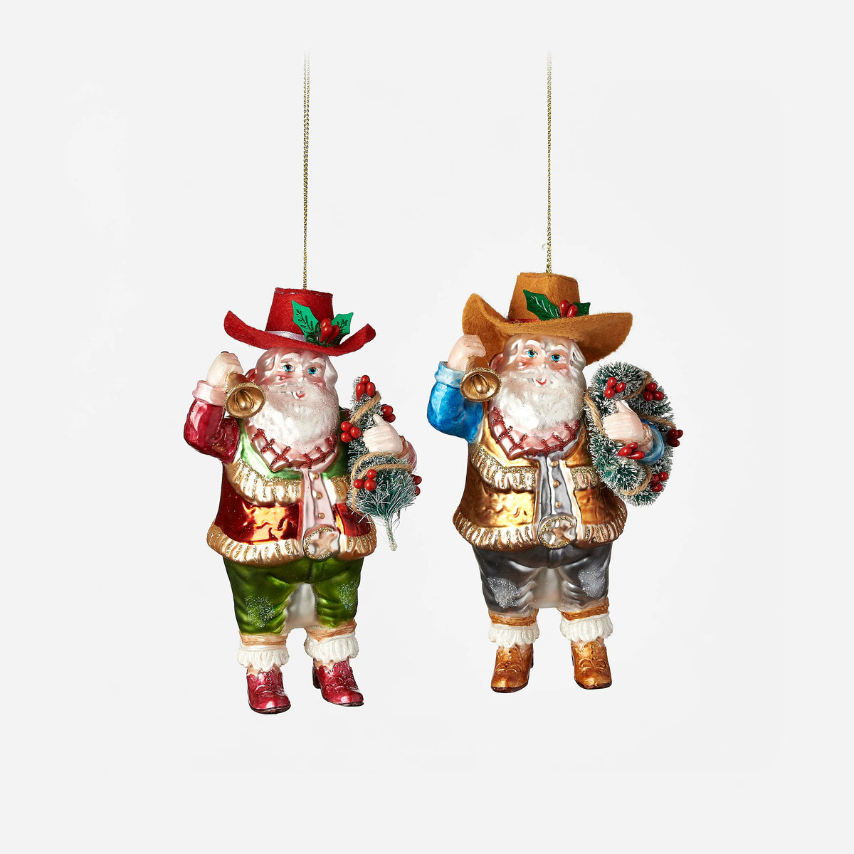 Cowboy Santa Ornament