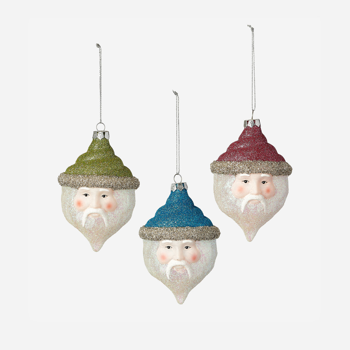 Santa Ornament - 3 Assorted