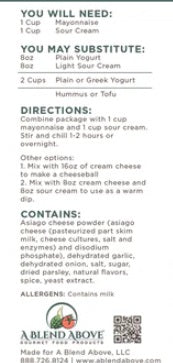 Asiago Prime Rib Dip Mix