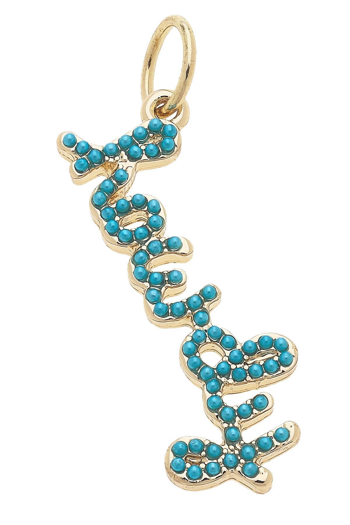 "Howdy" Script Charm
