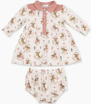 Patsy Western Dress and Bloomer-6/12M