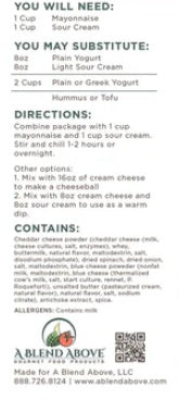 Spinach Artichoke Dip Mix