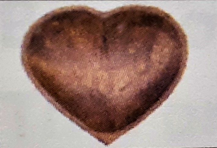 Wood Heart Bowl In Color Wash