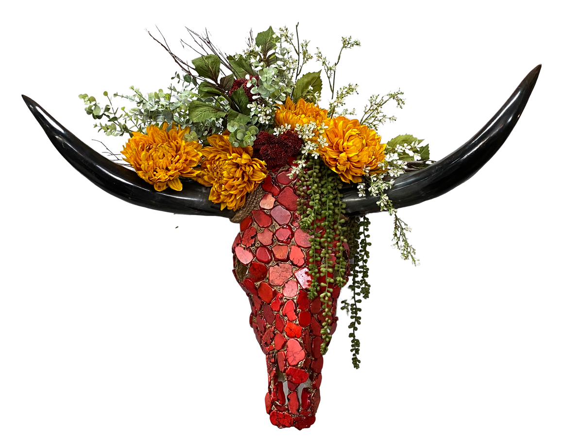 Longhorn Skull Floral Arrangement - I