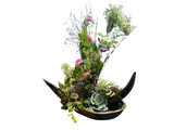 LR FLORAL HORN ARRANGEMENT