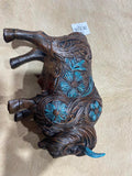 ABW TOOLED FLOWER BISON
