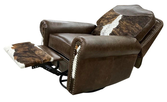 ROWAN RECLINER W/ BRINDLE/LEATHER