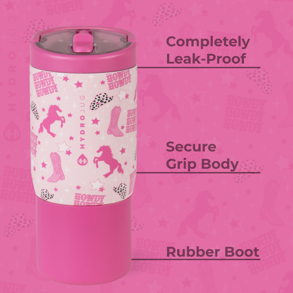 Cowgirl HydroJug 14 oz Sport Kids Water Bottle