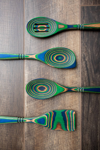 12" Peacock Pakka Spoon