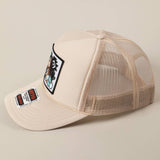 Western Style Horse Turquoise Patch Trucker Hat