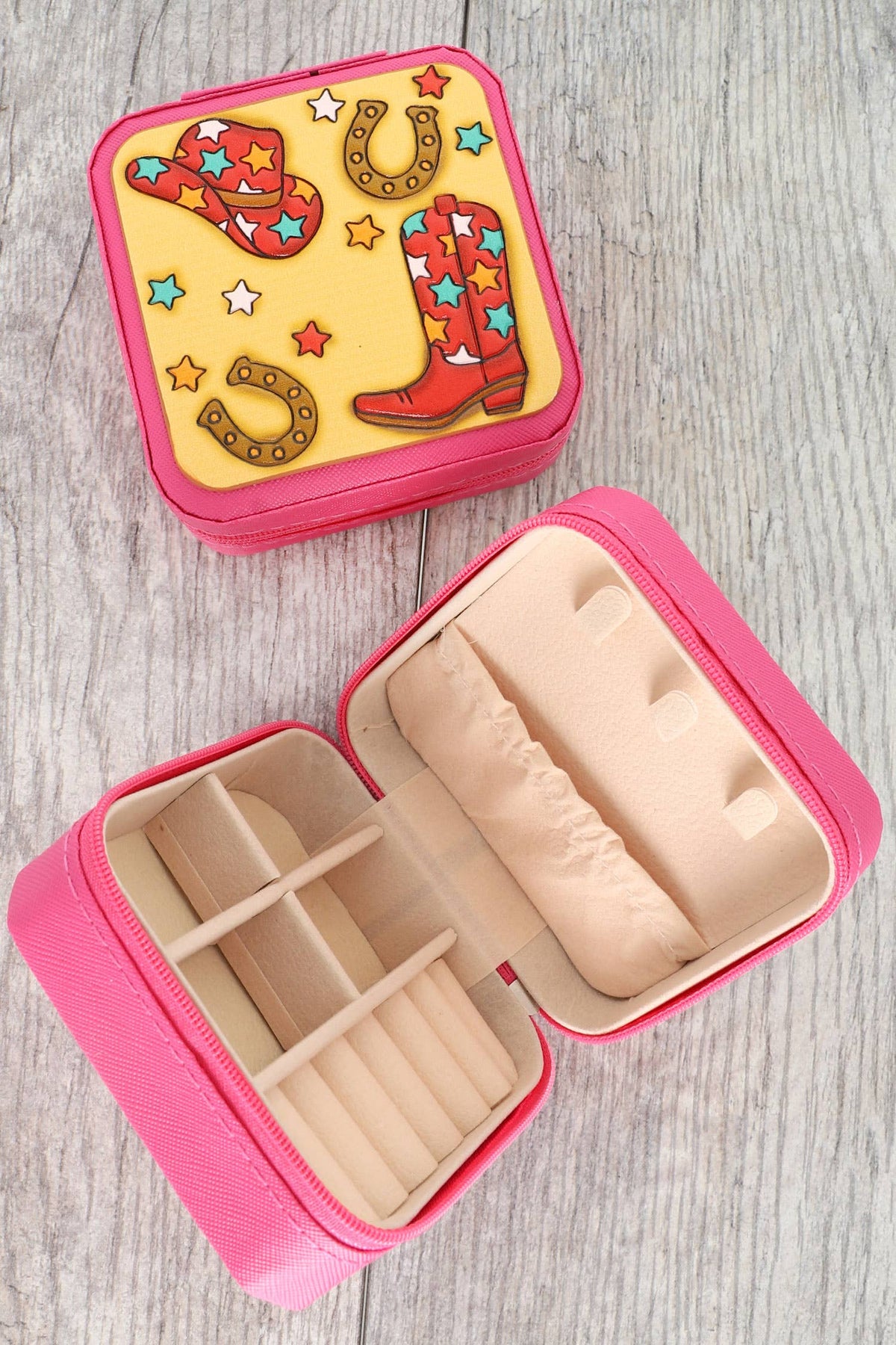 Western Themed Leather Jewelry Box