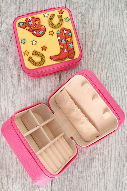 Western Themed Leather Jewelry Box