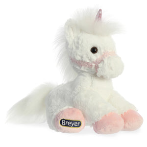 11"  Bridle Buddies White/Pink Unicorn