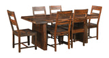 Riviera Dining Table & 6 Wood Seat Dining Chairs