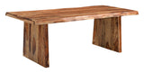 Riviera Live Edge Dining Table Wooden Legs