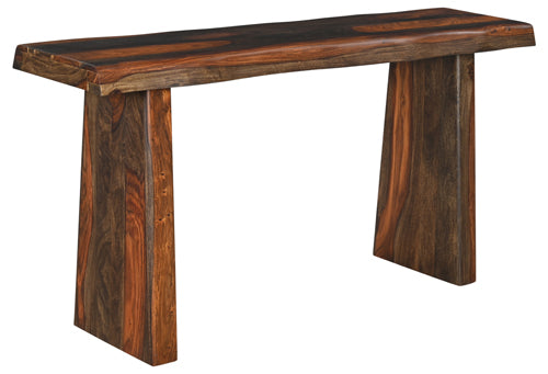 Riviera E. Live Edge Console Table - Wood Legs