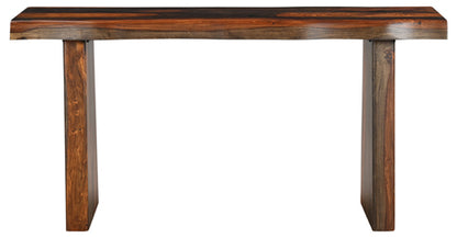 Riviera E. Live Edge Console Table - Wood Legs