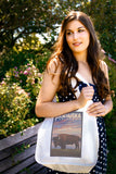 ORGANIC TOTE BAG Pawhuska, Oklahoma, Buffalo & Sunset