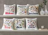 Oklahoma Embroidered Pillow - Angela Staehling