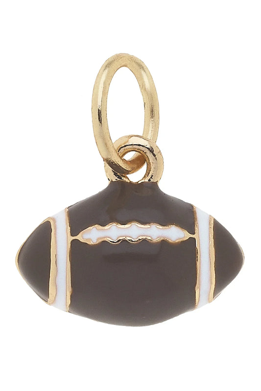 3-D Football Charm in Brown