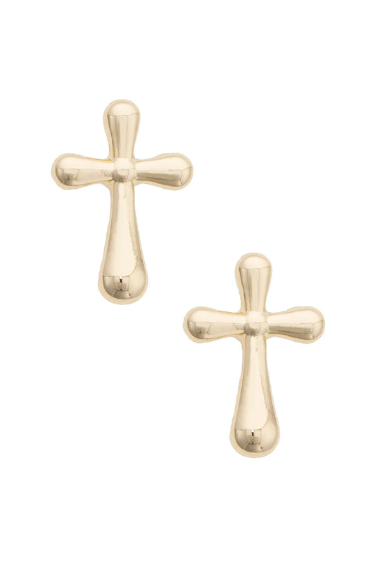 Cross Icon Stud Earrings