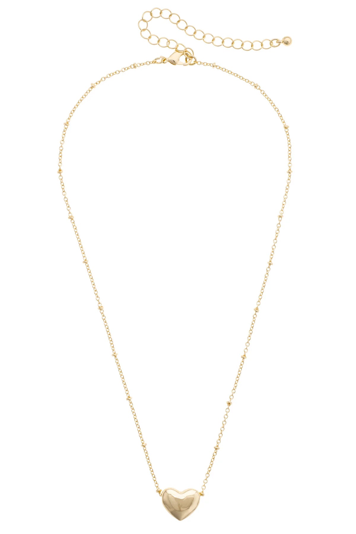 Heart Icon Necklace in Shiny Gold