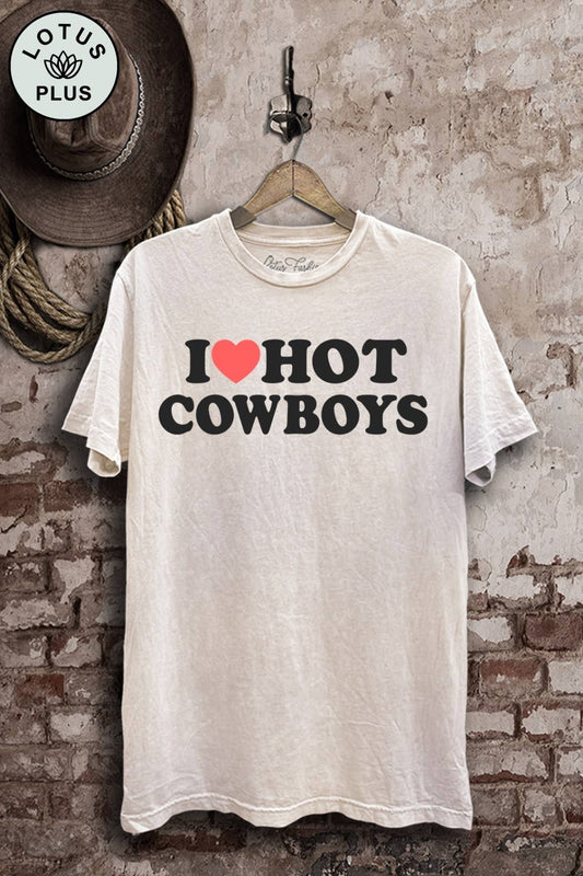 I Love Cowboys Graphic Top