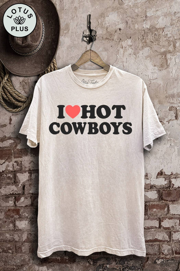 I Love Cowboys Graphic Top