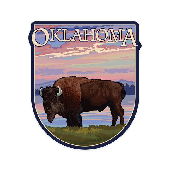 STICKER Oklahoma, Buffalo and Sunset