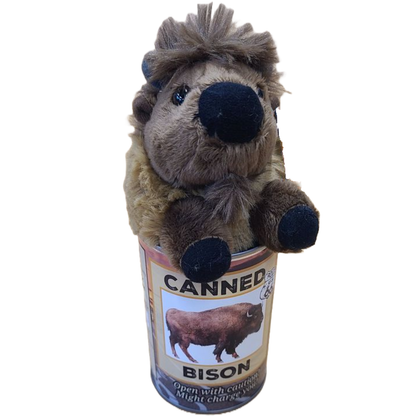 Route 66 Canned Bison - Eco-Friendly Recycled Plush Gift