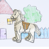 Horse for Coloring and Play