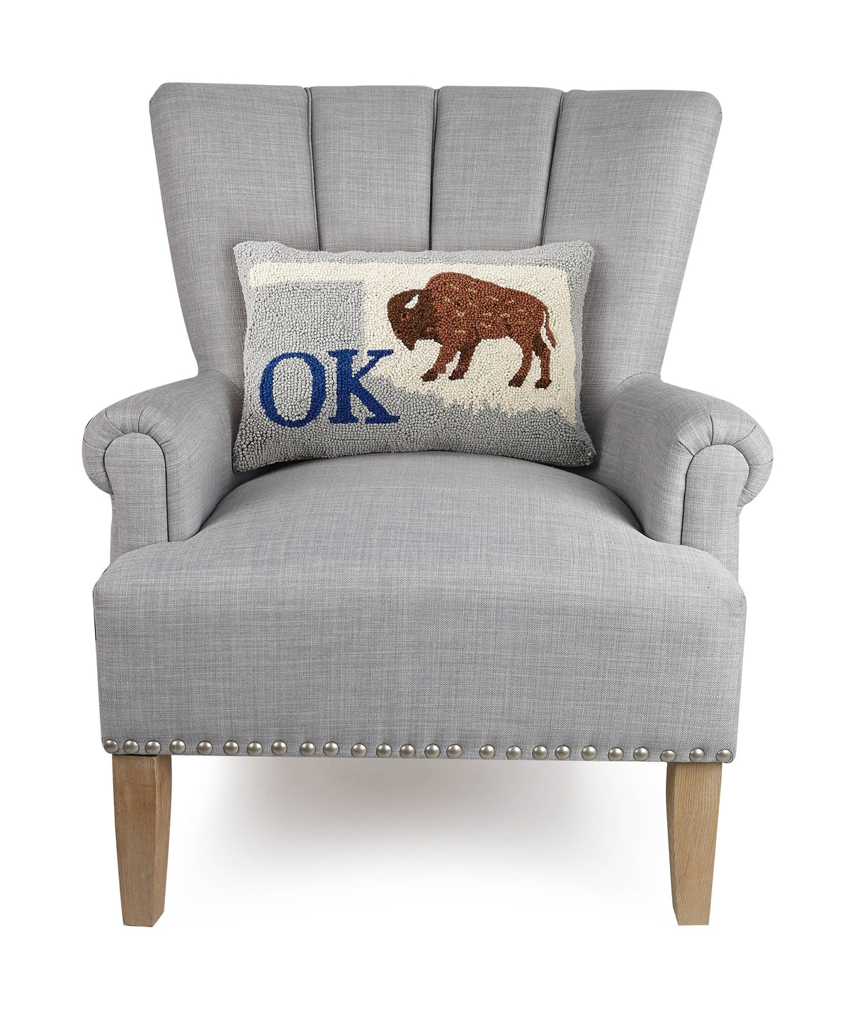 Classic Ok Buffalo Hook Pillow