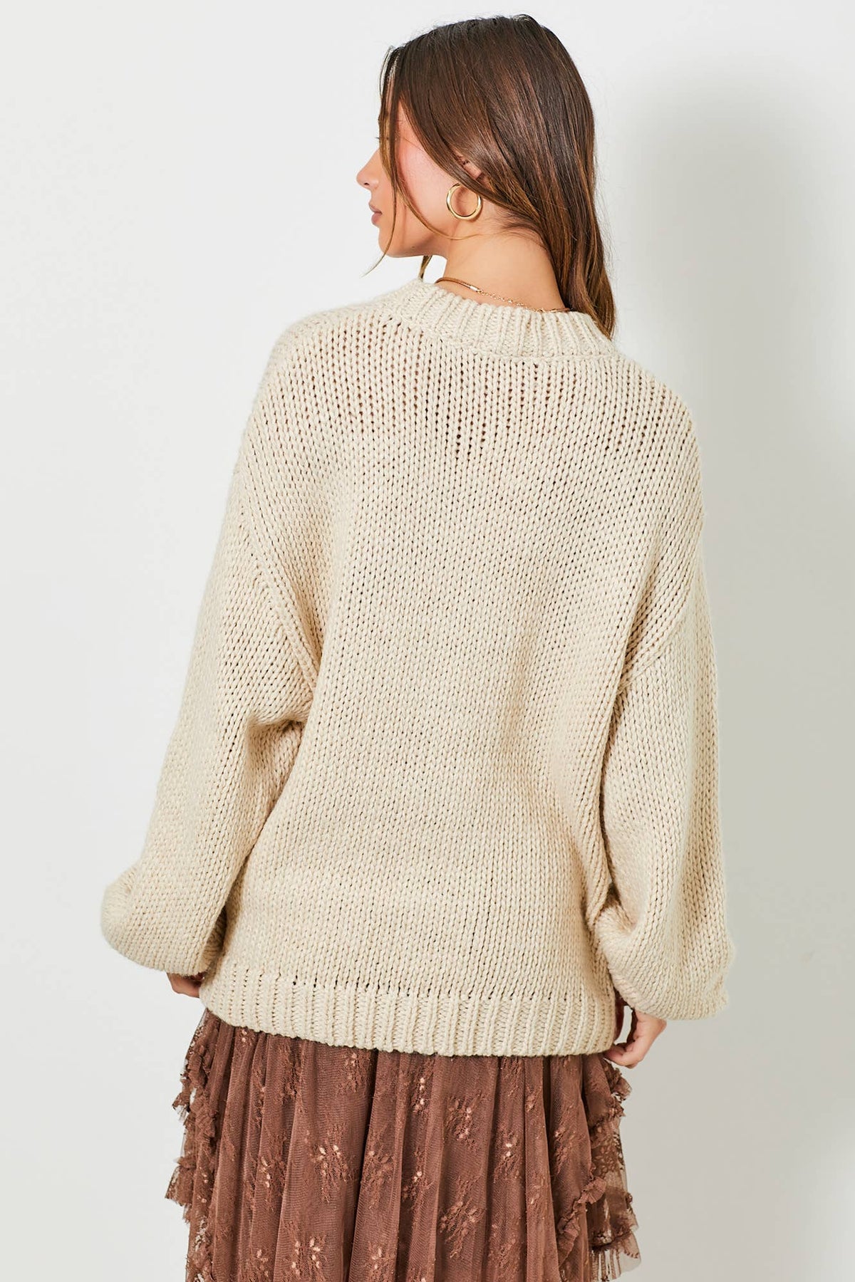 COWBOY BOOTS WITH RIBBON KNIT SWEATER