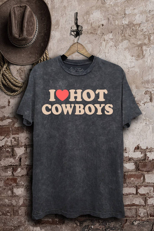 I Love Cowboys Graphic Top