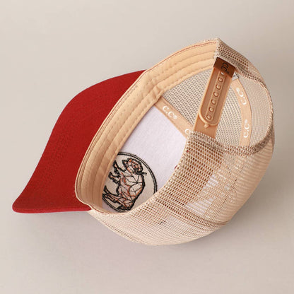 Men's Geometric Bull Patched Baseball Cap with Meshed Back