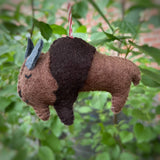 Bison Felt Wool Christmas Ornament