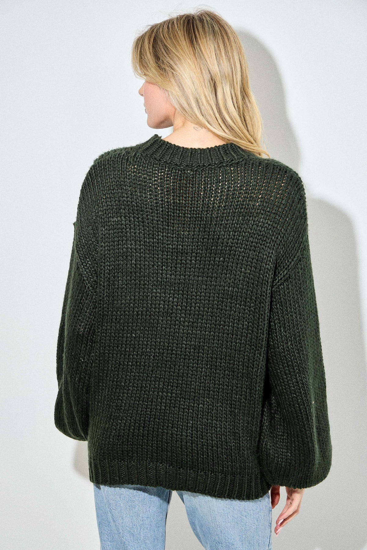 COWBOY BOOTS WITH RIBBON KNIT SWEATER