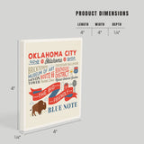 CERAMIC COASTER Oklahoma City, Oklahoma, Typography
