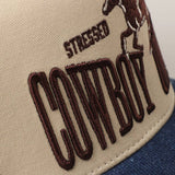 Cowboy Obsessed Letter Horse Embroidery Two-Tone Cap