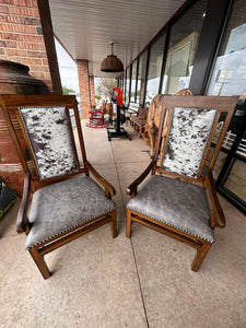 Parota Arm Chair Karina With Leather/Hide