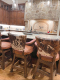 West Swivel Barstool W/ Laser Engraved (Customizable)