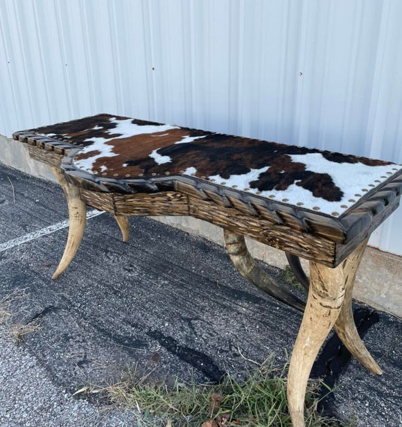 Horn Collection Bow Front Table