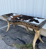 Horn Collection Bow Front Table