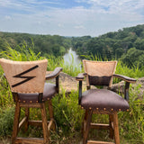 West Swivel Barstool W/ Laser Engraved (Customizable)