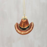 Glass Cowboy Hat Ornament