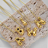 Golden Glow Bubble Letter Necklace