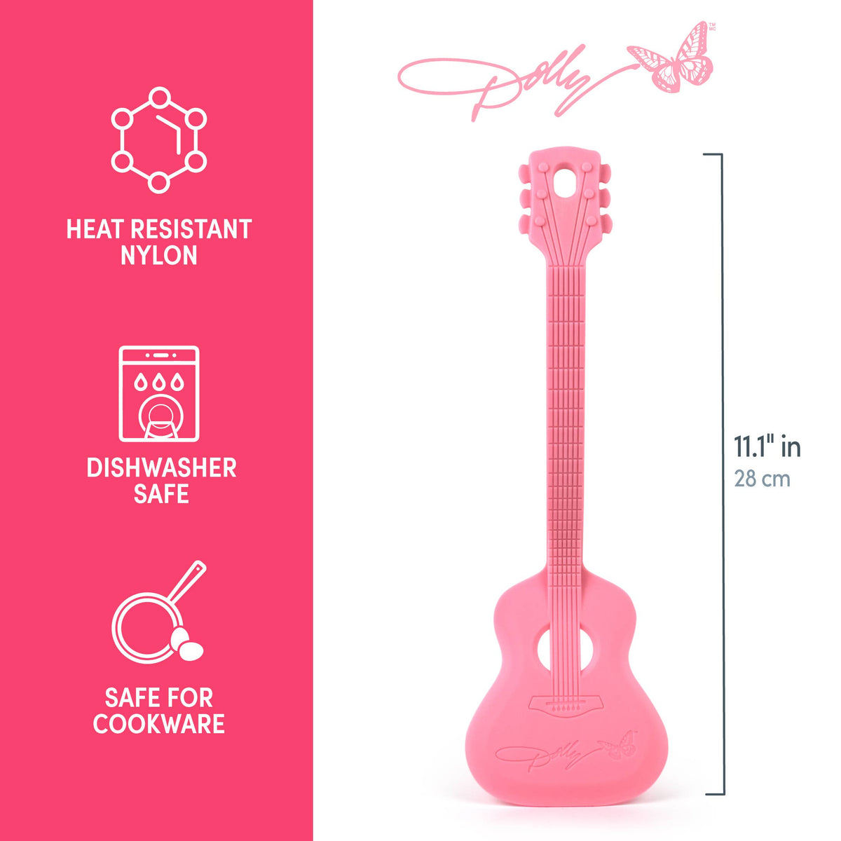 Dolly Parton Pink Guitar Kitchen Turner / Spatula